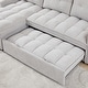 preview thumbnail 61 of 65, Modern Chenille L-Shaped Convertible Sofa Bed with Storage, USB and Type-C Charging Ports for Living Room
