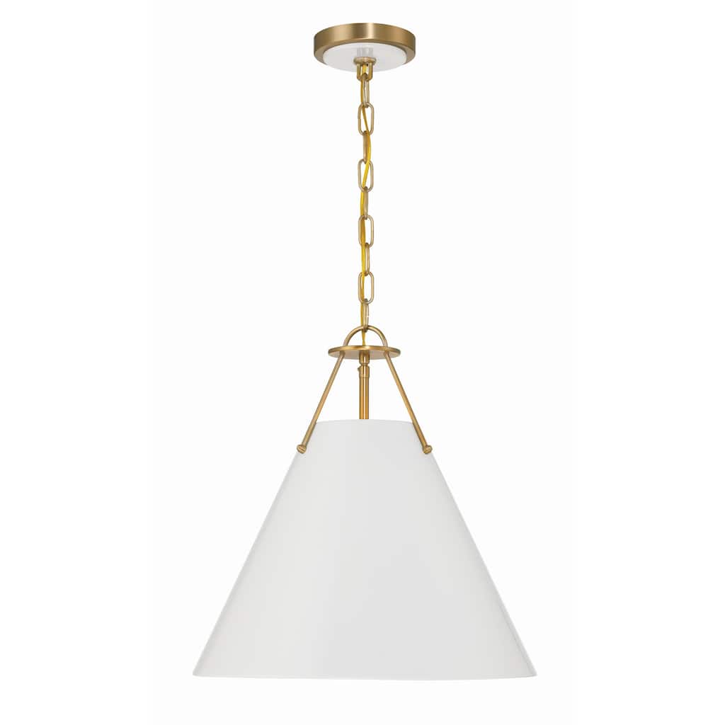 Xavier 3 Light Vibrant Gold Pendant - 16"W x 16.5"H x 16"D