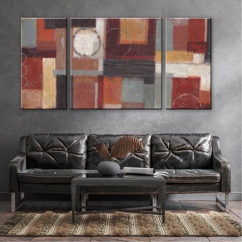 Studio 212 Intensity Abstract 3 Piece Gallery Wrapped Canvas