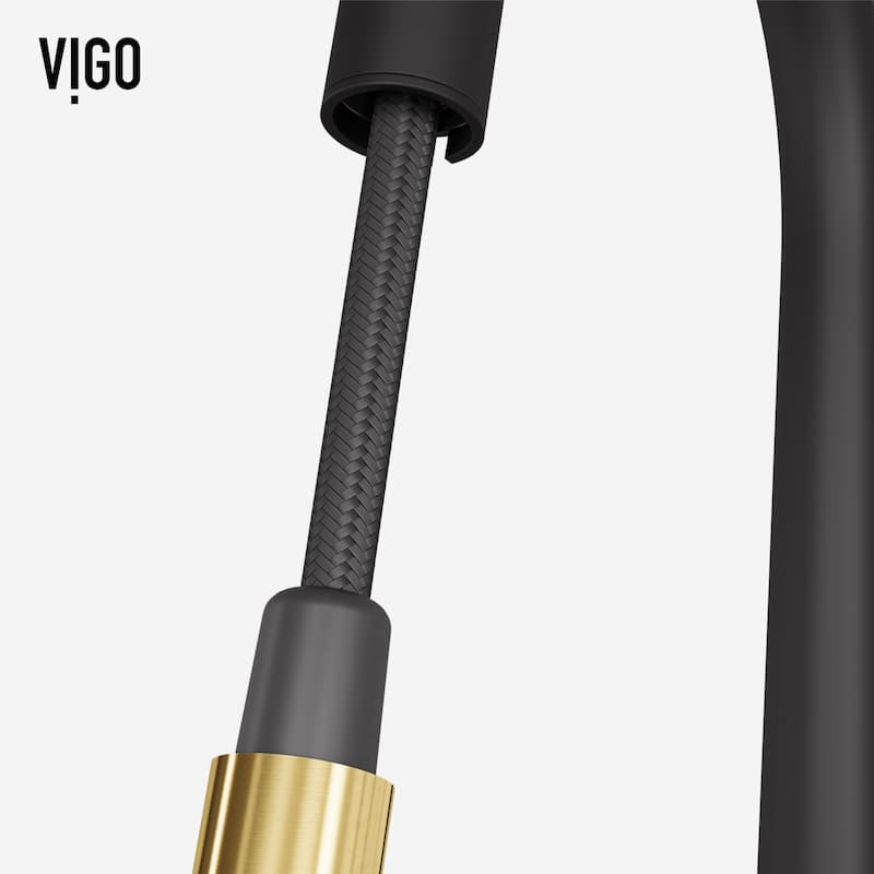 VIGO Greenwich 18" H Single Handle Pull-Down Sprayer Kitchen Faucet