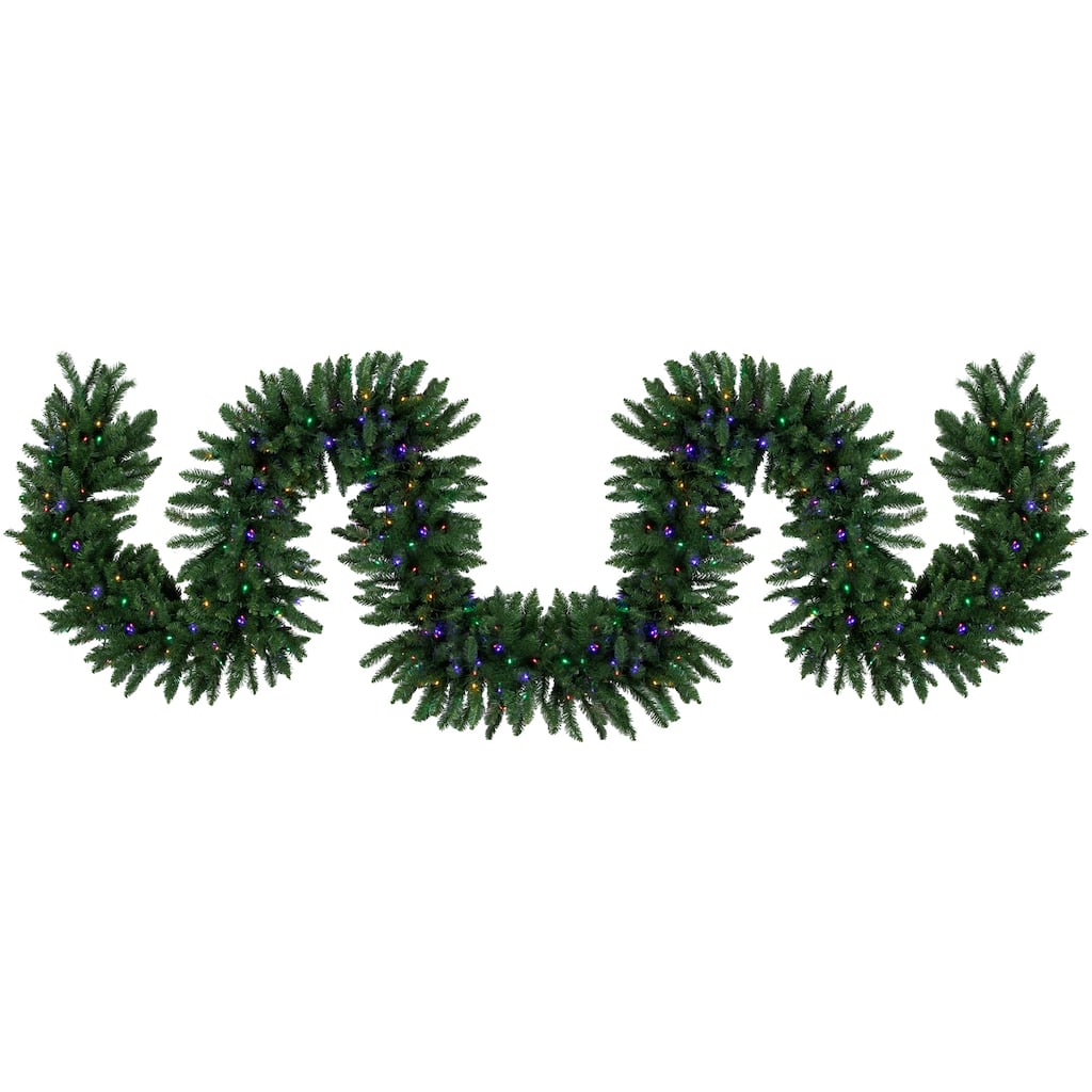 25' x 20" Pre-Lit Buffalo Fir Artificial Christmas Garland - Multi-Color LED Lights