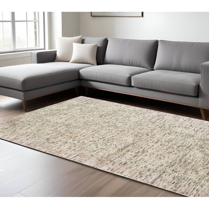 HomeRoots Solid Color Modern Rectangle Area Rug - 120.08 in. x 96.06 in.  x 0.47 in.
