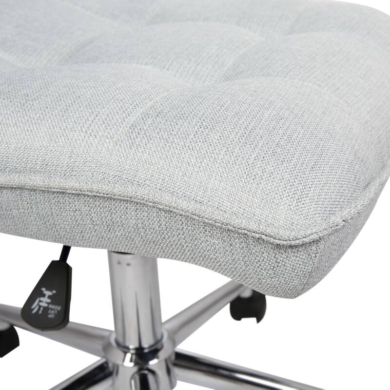 Porthos Home Lada Adjustable Swivel Office Chair, Linen Upholstery