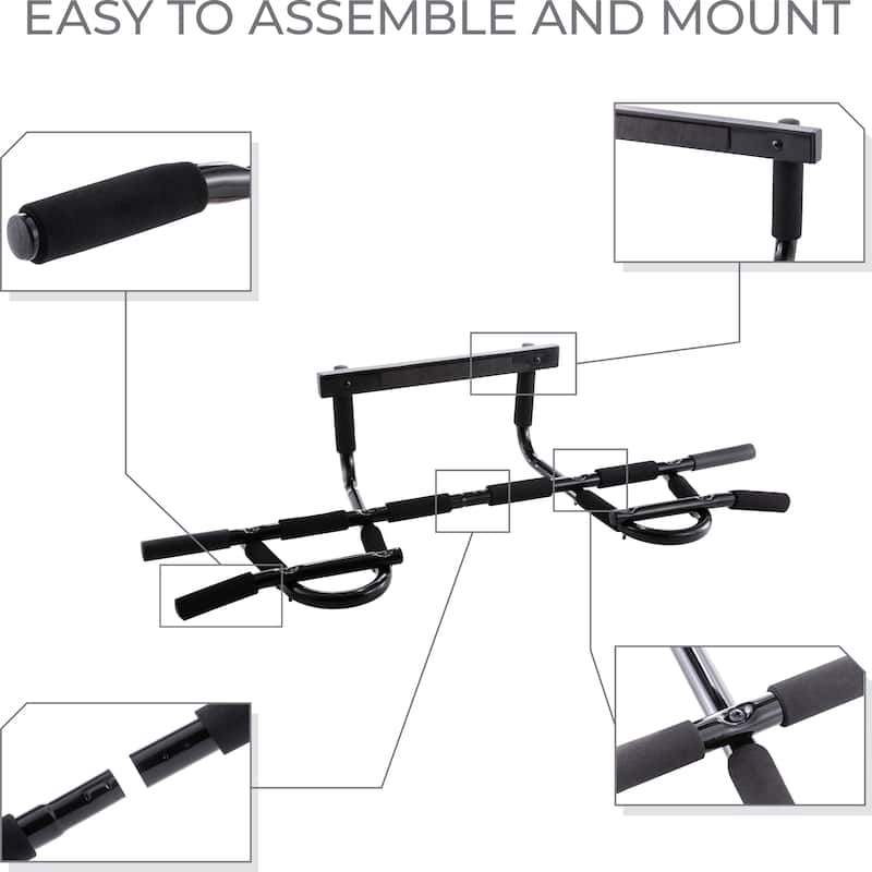 Chin Up Bar Home Gym- Gen 2 Door Bar Pull Up Gym - 24" to 32" Wide