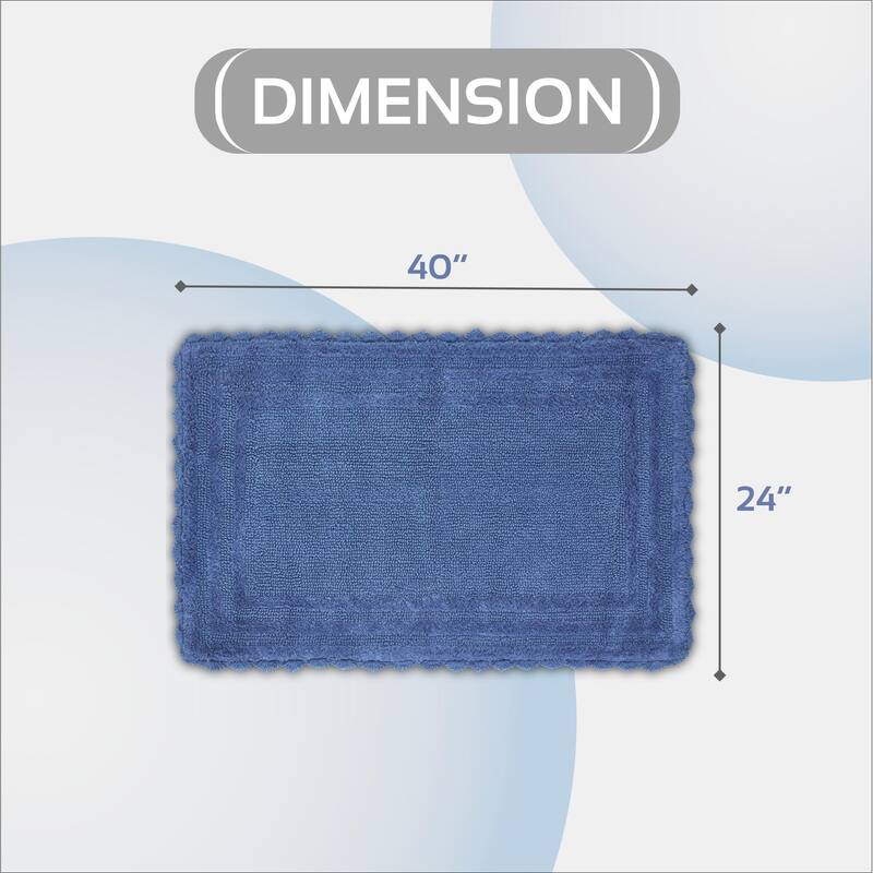Better Trends Bath Rugs 100% Cotton Soft & Water Absorbent Reversible Tufted Bathroom Rug for Shower, Sink Mats Lilly Crochet