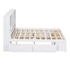 preview thumbnail 9 of 12, Queen Size Platform Bed with Storage Headboard and 8 Drawers, White