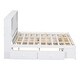 preview thumbnail 9 of 16, Queen Size Solid Pine Wood Platform Bed Frame with Storage Headboard and 8-Drawers for Bedroom, Easy Assembly, White