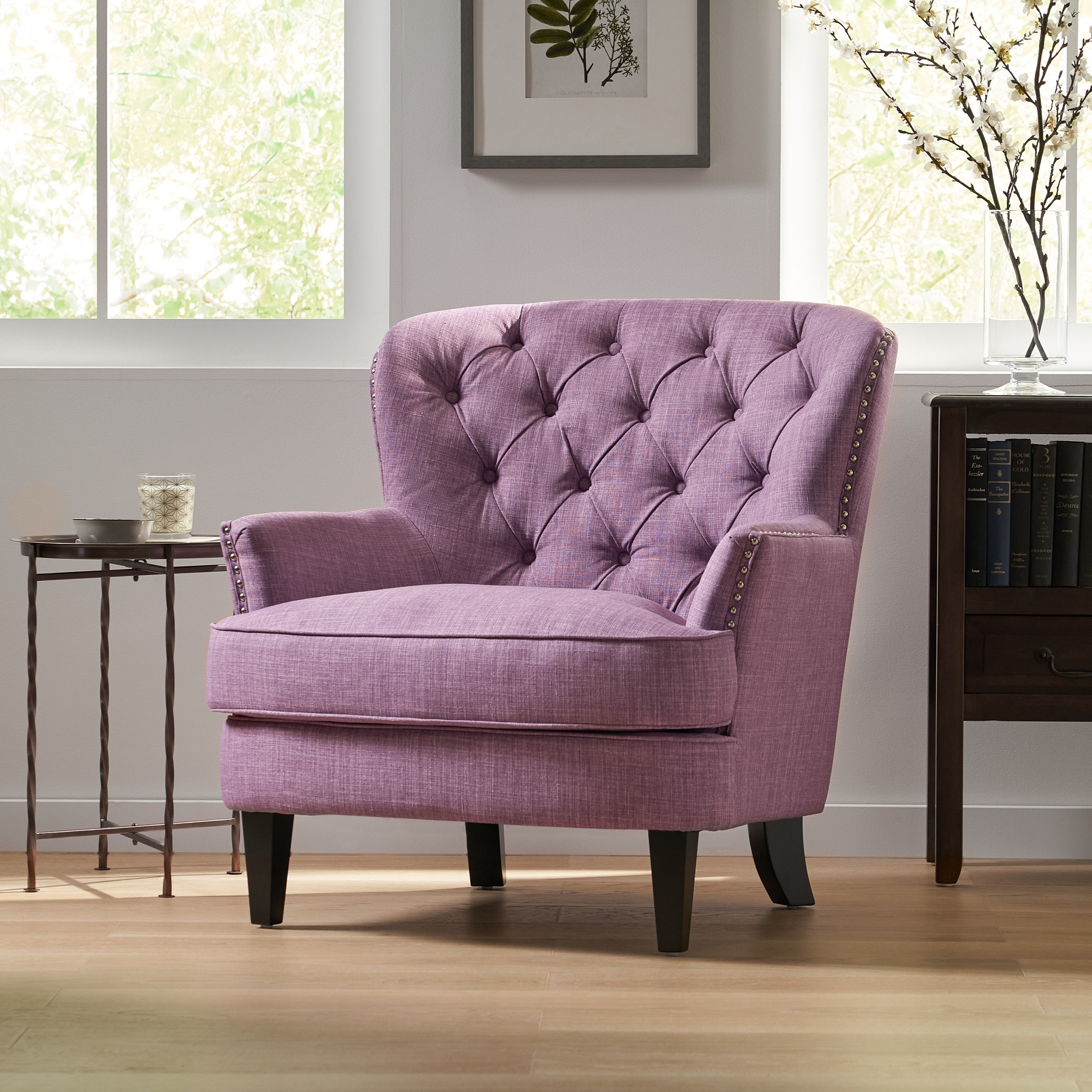 Tafton tufted fabric club chair sales