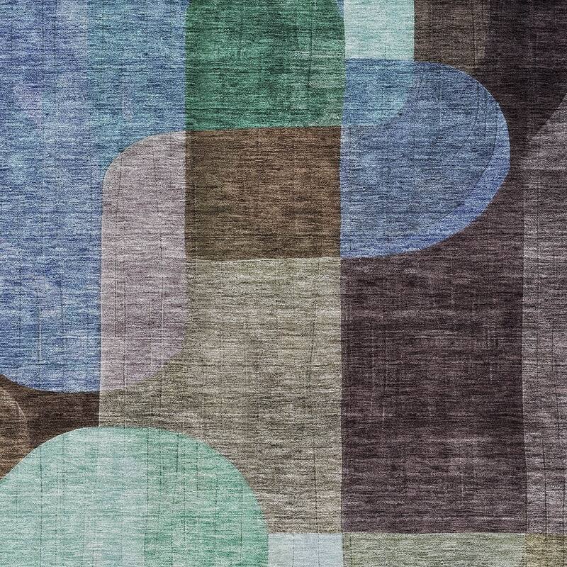 HomeRoots Abstract Transitional Rectangle Outdoor Rug