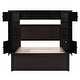 preview thumbnail 42 of 52, Full Size Wooden Bed with All-in-One Cabinet, Shelf, Sockets & Twin Trundle - Stylish and Functional in Grey