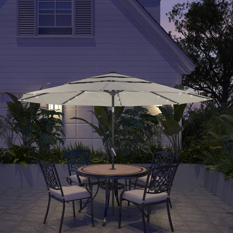 Clihome 11-Ft Outdoor Umbrella Patio UV Protection Umbrella Without Base