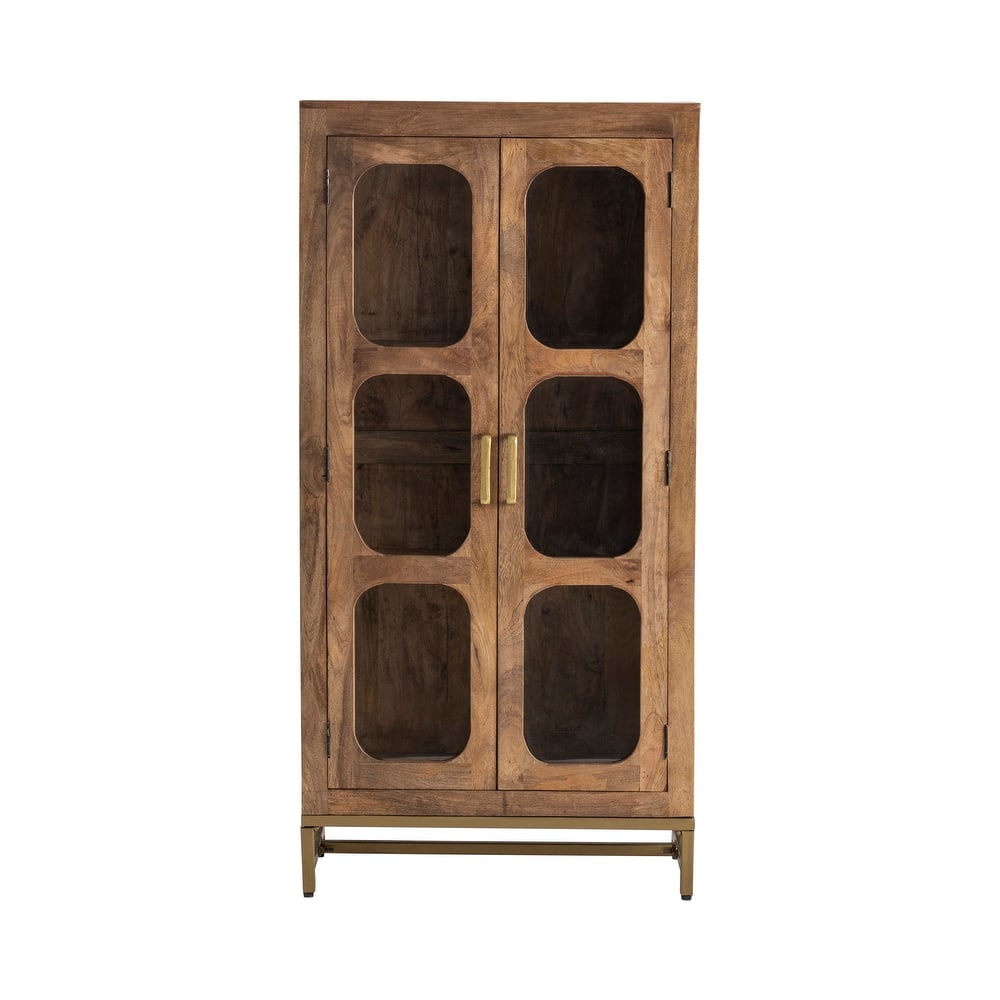 Apollo Wooden Two-Door Curio Cabinet - 30 x 16 x 61