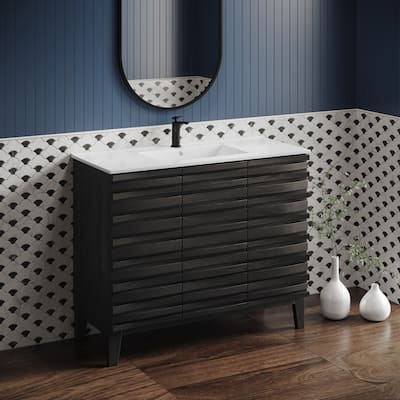 Cascade 36" Bathroom Vanity in Black