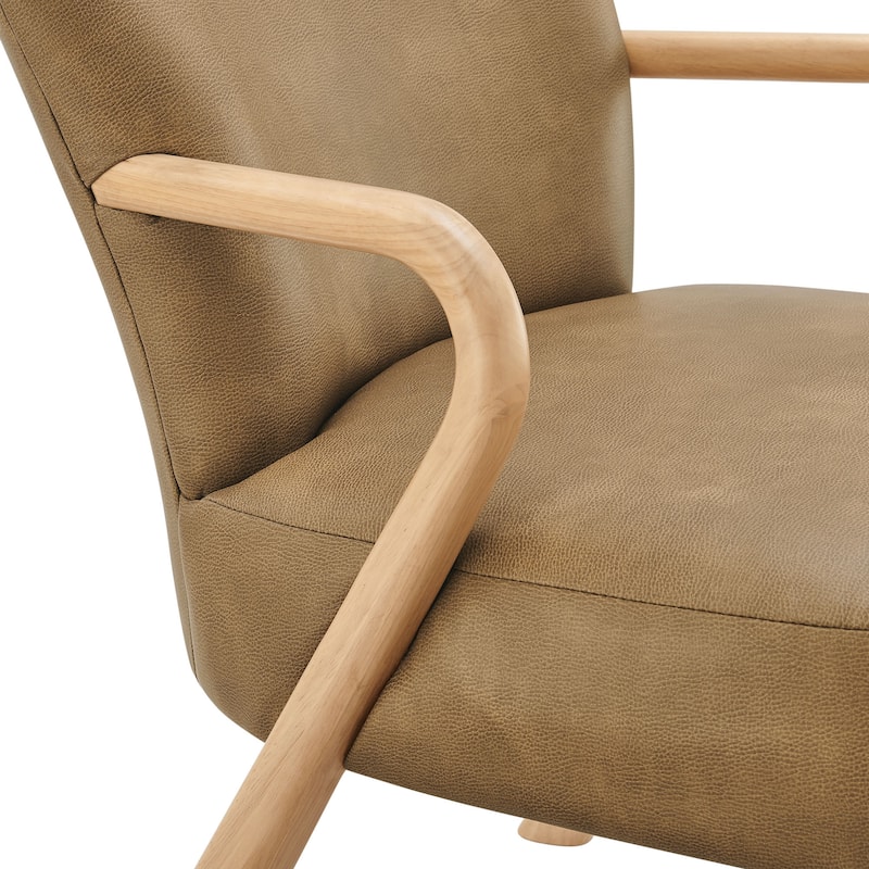 Arden Faux Leather Upholstered Accent Armchair