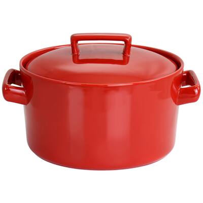 Martha Stewart 3 Quart Casserole with Lid in Red