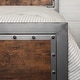 preview thumbnail 9 of 10, Middlebrook Santos Queen-size Industrial Metal and Faux Wood Panel Bed