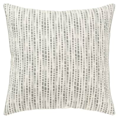 Rizzy Home Transitional Ivory Decorative Pillow Cover 20" x 20"