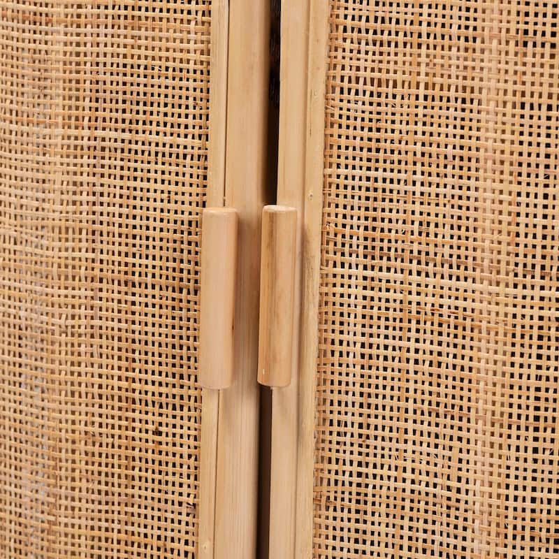 Yanka Bohemian Natural Rattan Storage Cabinet