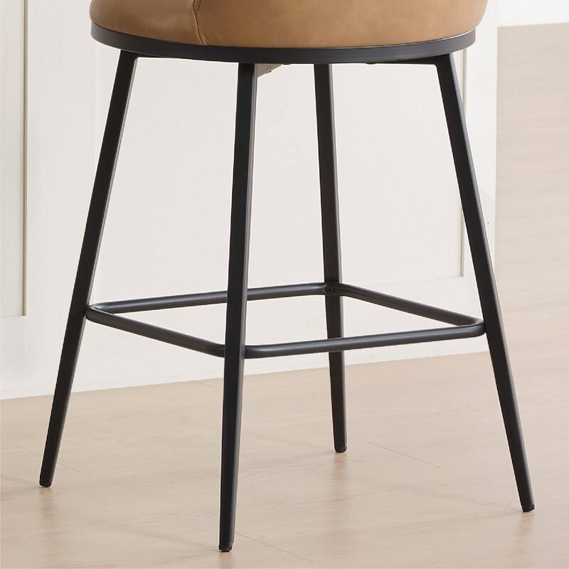 Beverly Swivel Counter Bar Stool Set 26 in Barstools with Metal Frame
