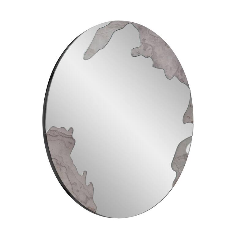 Universal Flow Mirror with Marble - 23.5H X 23.5W X 3/4D