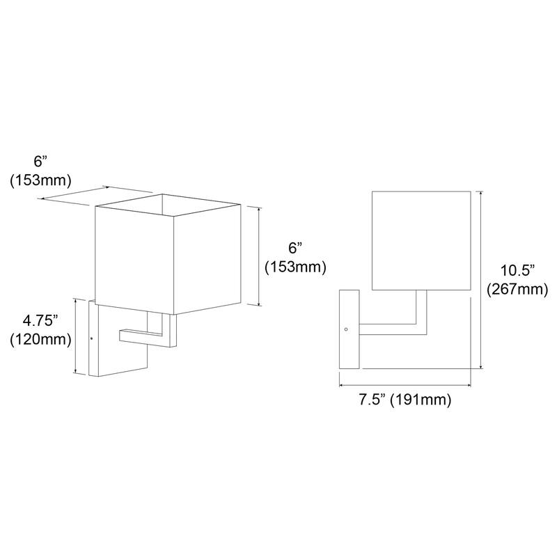 Wall Sconce - Matte Black & White Shade - Traditional Wall Light for Home Decor - 10.5