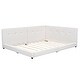 preview thumbnail 9 of 23, Full Size Upholstered Platform Bed with USB Ports, Sturdy Wood Frame, Beige