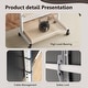 preview thumbnail 14 of 19, FITUEYES Mobile TV Stand Modern Storage TV Cart Mount for TVs Up to 85 Inch