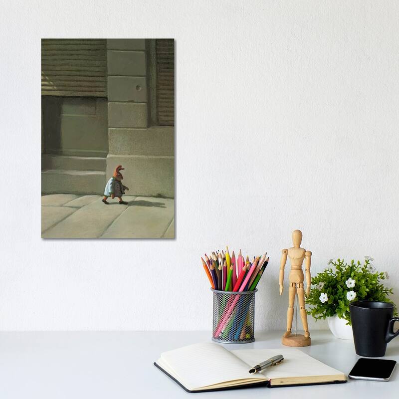 iCanvas "Street Rabbit" by Michael Sowa Canvas Print - 12x8x0.75