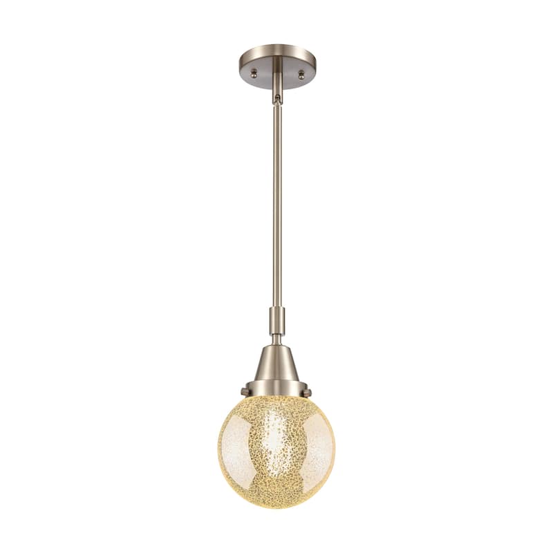 Innovations Lighting 447-1S-11-6 Beacon Pendant Beacon 6" Wide Mini - Brushed Satin Nickel / Mercury