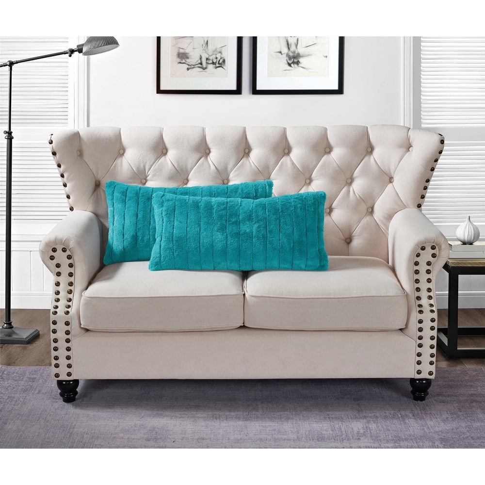 Supermink Soft Solid Throw Pillow Covers Set of 2, NO INSERT