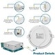 preview thumbnail 3 of 5, Sunperian 6 inch Ultra-Thin LED Recessed Light J-Box 5 Color Options 12W 1000 Lumens Dimmable Wet Rated ETL 4 Pack