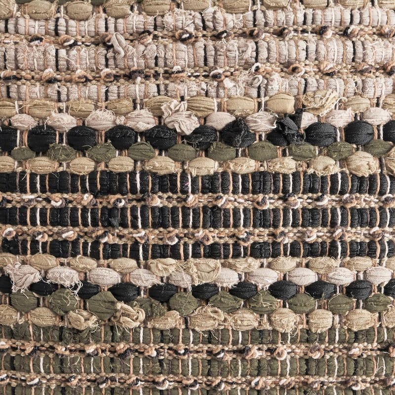 18" Brown and Beige Intertwined Square Throw Pillow