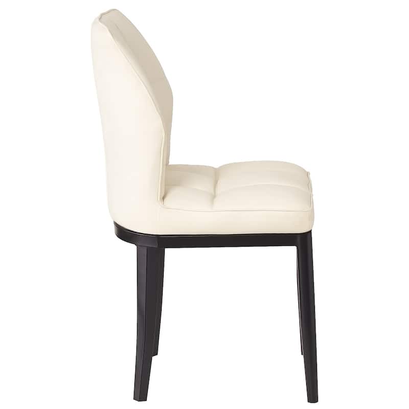 Checkered Faux Leather Upholstered Dining Chairs, Set of 2/4 - 33.7"H x 17.4"W x 17.4"D