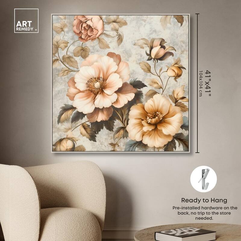 Retro Rose II Canvas by Art Remedy