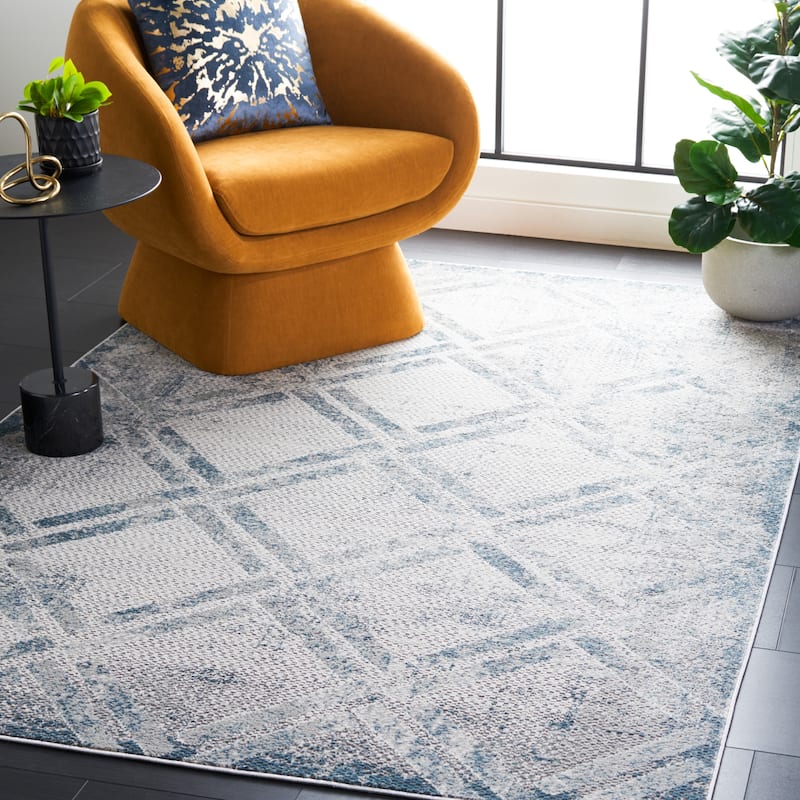 SAFAVIEH Vogue Dollie Modern Trellis Rug - 4' x 6' - Grey/Blue