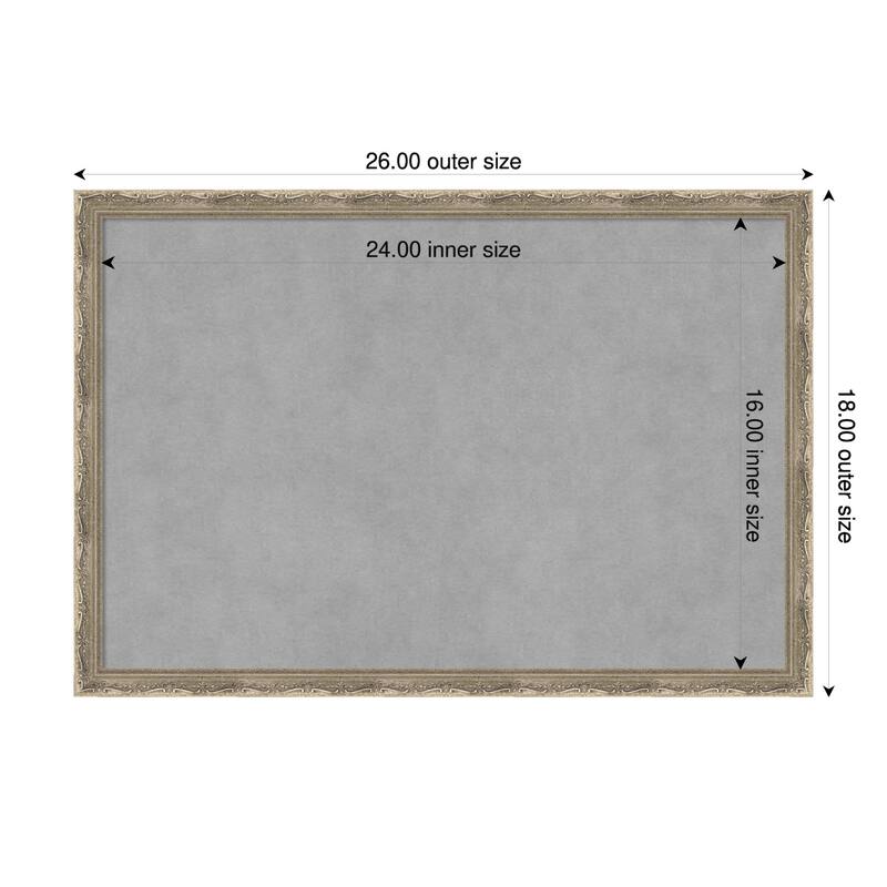 Amanti Art Mila Dark Gold Framed - 26 x 18 in - Mila Dark Silver