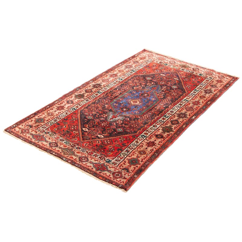 ECARPETGALLERY Hand-knotted Anadol Dark Navy Wool Rug - 4'3 x 7'0