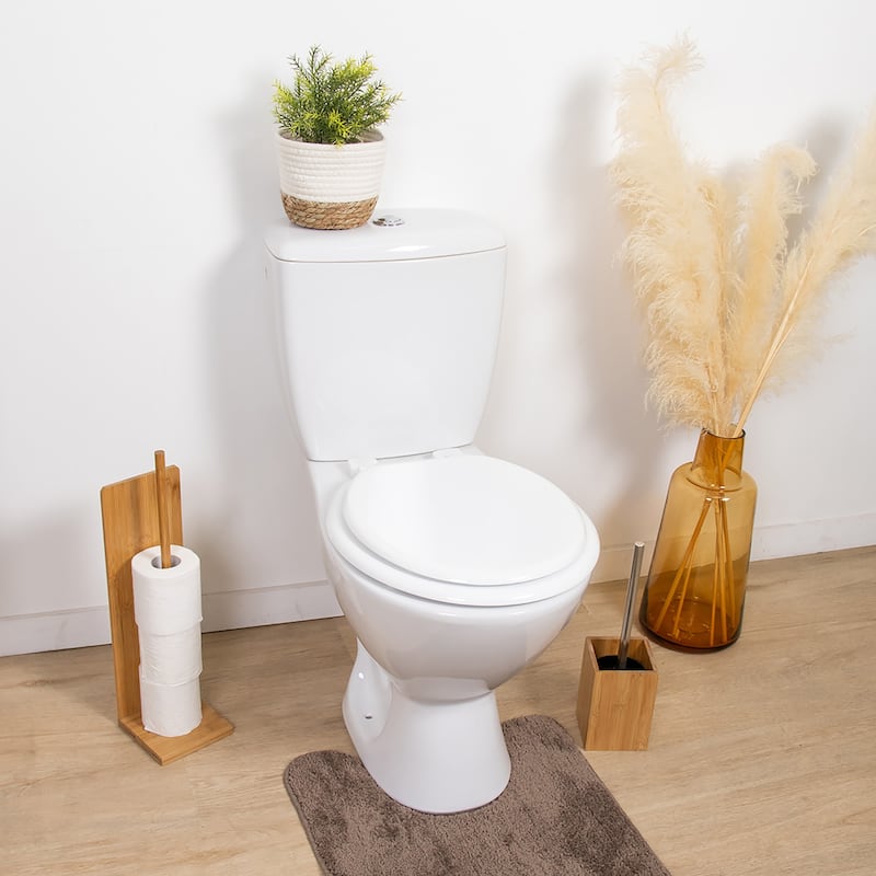 Round Molded Wood Toilet Seat 17 Inches