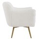 preview thumbnail 5 of 6, Uttermost Oasis White Swivel Chair - 32" H x 29.5" W x 33.5" D