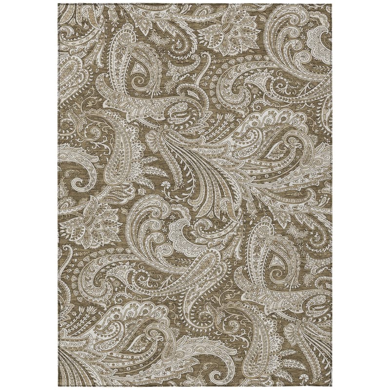 HomeRoots Paisley Transitional Rectangle Outdoor Rug
