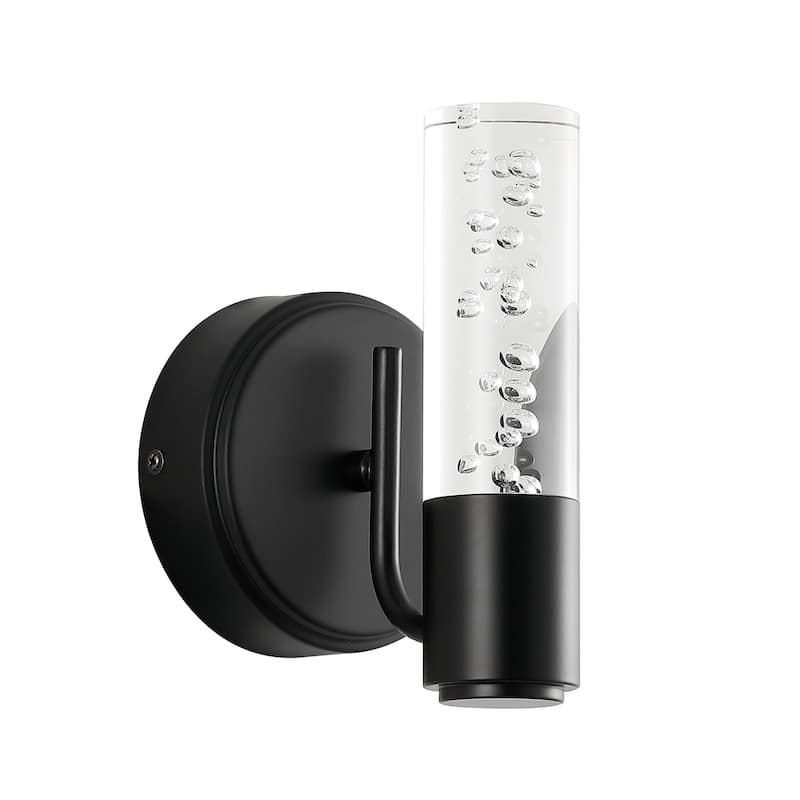 Alain Minimalist Modern Bubble Acrylic/Iron Integrated LED Vanity Light, by JONATHAN Y