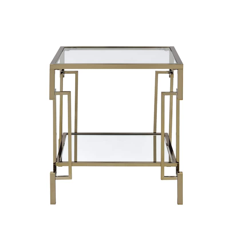 Yout Glam 20-inch Glass Top 1-Shelf End Table by Furniture of America