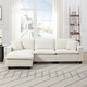 preview thumbnail 22 of 55, Roomfitters 100 x 59" Modern Convertible L-Shaped Sectional Sofa with Free Pillows, 4-Seat Suede Velvet Sleeper Sofa