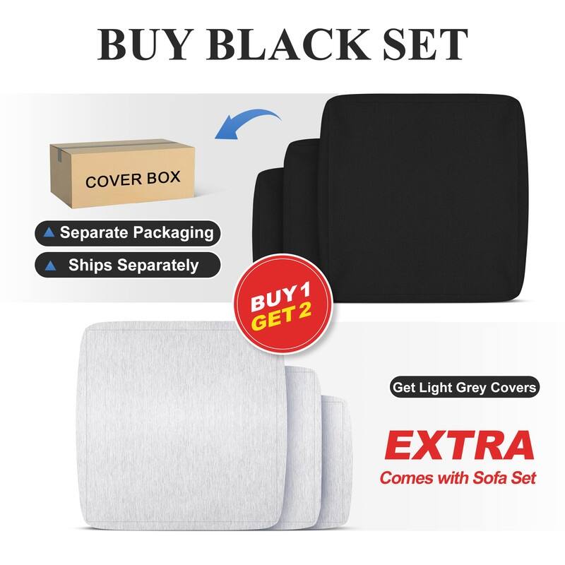 11-Piece Luxury Aluminum Outdoor Furniture Set with Chaise Lounge & Fire Pit Table, 29" Deep Seating Aluminum Patio Sectional