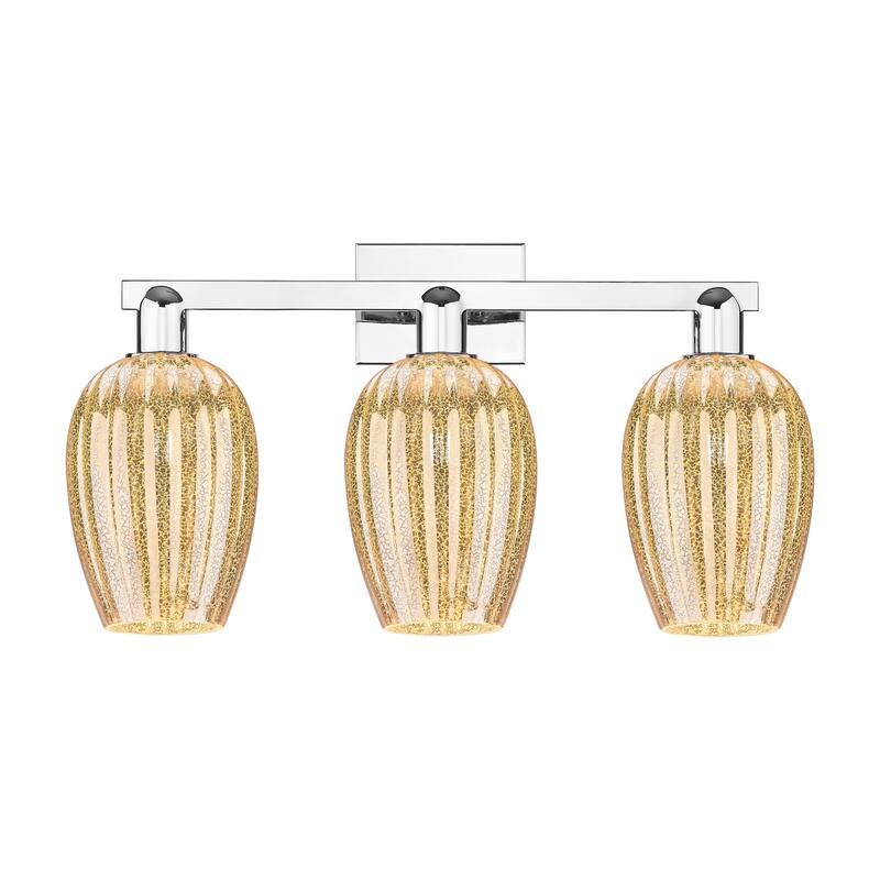 Innovations Lighting 716-3W-14-26 Preston Vanity Flute Preston 3 Light - Polished Chrome / Mercury