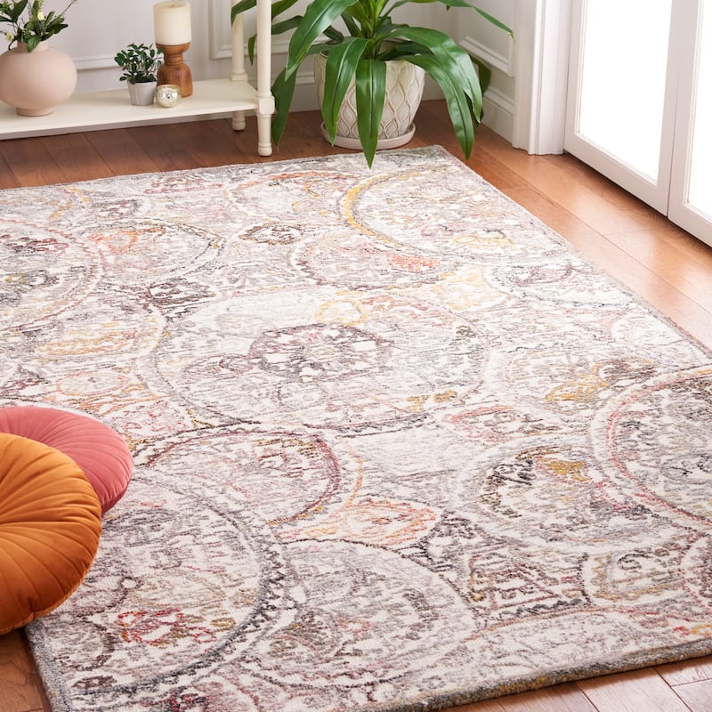 SAFAVIEH Handmade Metro Xaviere Modern Wool Rug - 8' x 10' - Ivory/Red