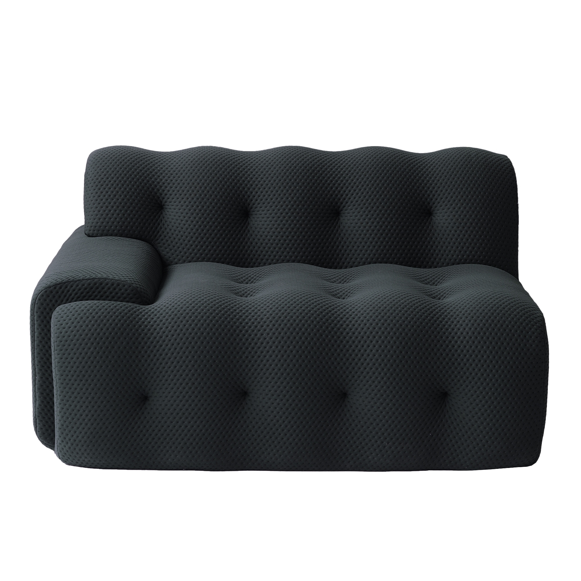 102.4" Cloud Sofa Couch,3-seater Upholstered 3D Textile Material Sectional Sofa For Living Room, Apartment