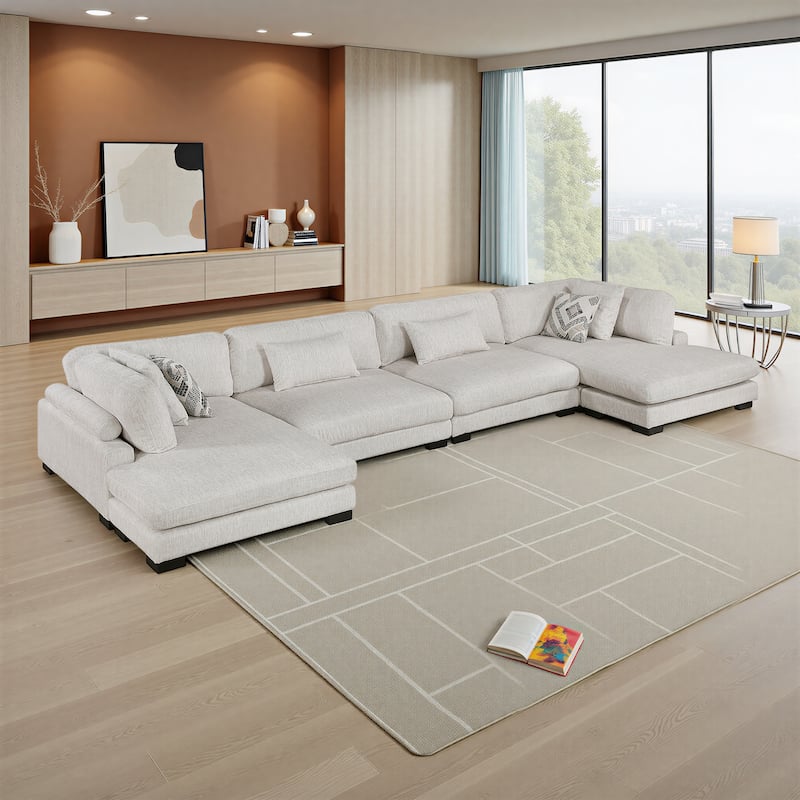 Fremont & Park Abbeville Microfiber 4-Piece Modular Sectional with Chaise