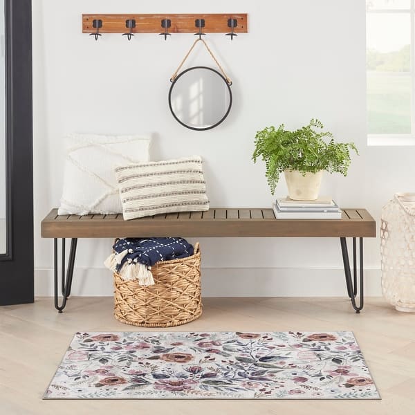 slide 2 of 34, Nourison Washables Indoor Multicolored Floral Area Rug