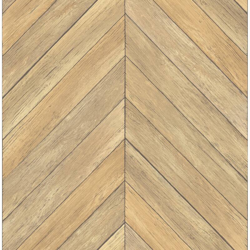 Vernon, Parisian Brown Parquet, 33 FT. L x 20.5In. W Wallpaper Roll